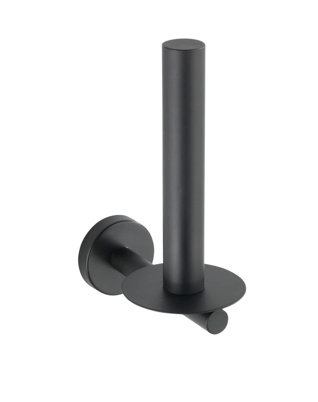 WENKO Ersatzrollenhalter Mod. Bosio Black, Wandhalter für Toilettenpapier aus Edelstahl, matt lackie