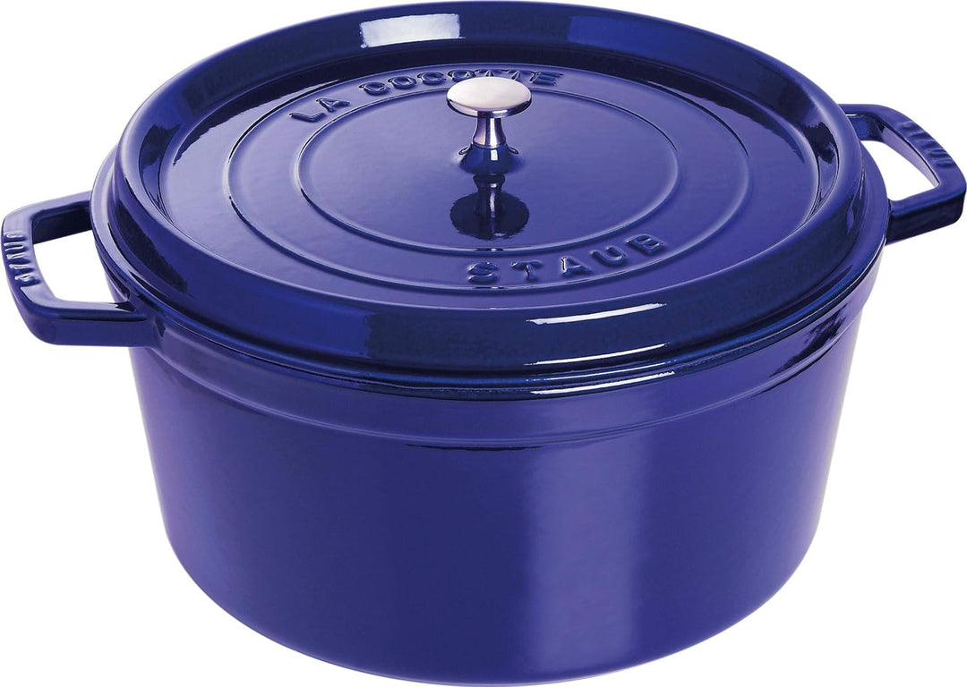 STAUB Gusseisen Bräter/Cocotte, Rund 30 cm, 8,35 L, Aromaregen Funktion, Für alle Herdarten geeignet