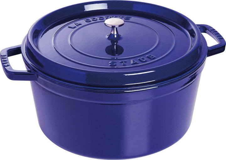 STAUB Gusseisen Bräter/Cocotte, Rund 30 cm, 8,35 L, Aromaregen Funktion, Für alle Herdarten geeignet