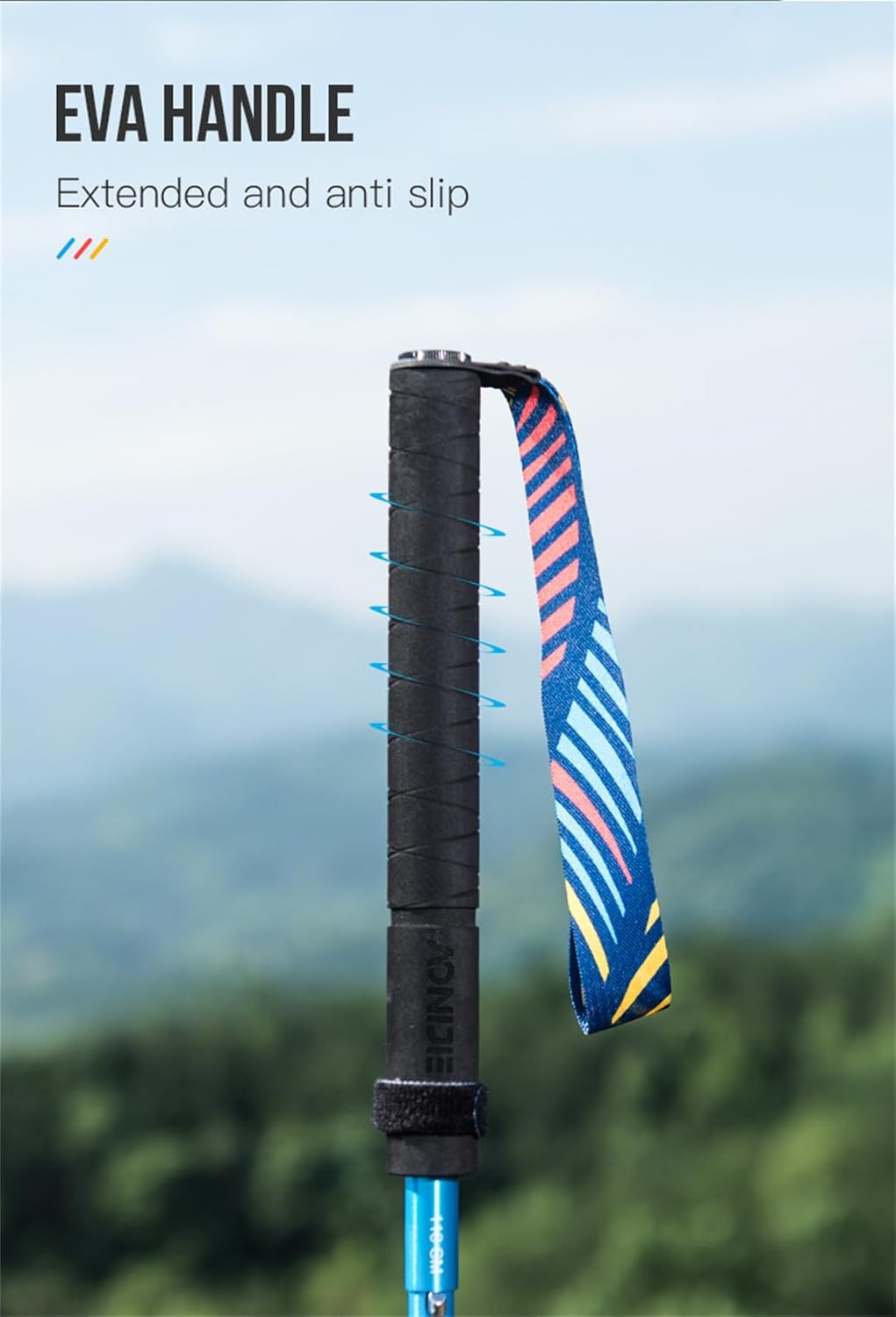 AONIJIE 2-Pack Faltbar Z-Wanderstöcken ultrakompakt Trekkingstöcke für Trekking, Wanderungen, Reisen