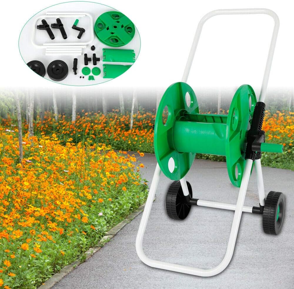 Schlauchwagen ohne Schlauch Gartenschlauch, Stabil Garten Schlauchtrommel Wagen, Gartenschlauchwagen