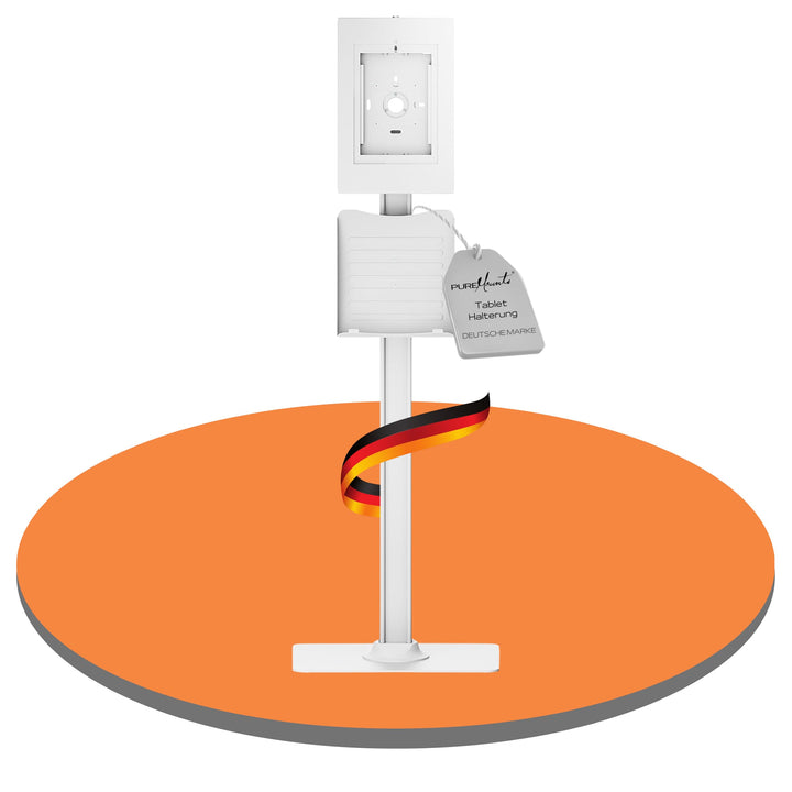 PureMounts® Tablet Halterung mit abschliessbarem Stahlgehäuse für iPad 5/6/7/8/9/ IPad Air 9.7"/ 10.