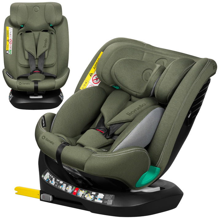 Lionelo Bastiaan i-Size One 360o drehbarer Autositz für Kinder von 40-150 cm, Montage in Fahrtrichtu