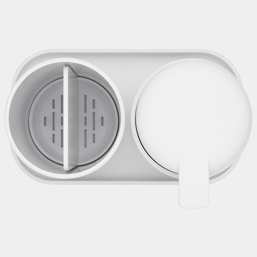 Brabantia Renew Collection Badezimmer-Set, Kunststoff, Weiss, Set of 3 White, White