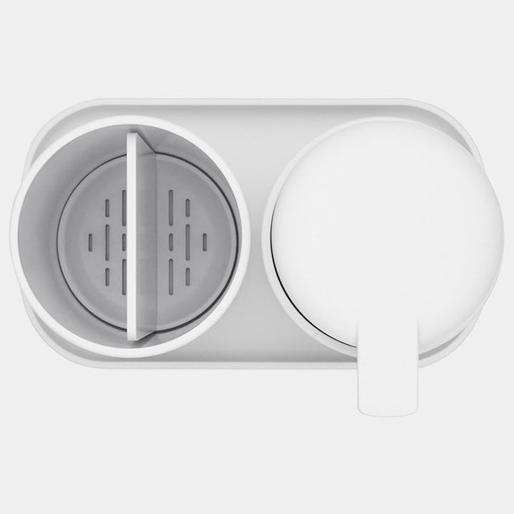 Brabantia Renew Collection Badezimmer-Set, Kunststoff, Weiss, Set of 3 White, White