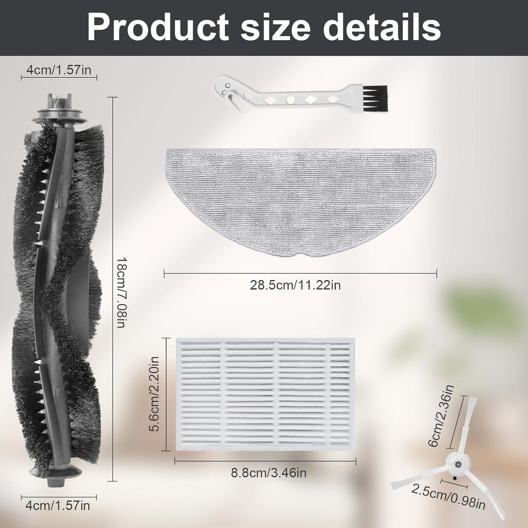 Ersatzteil-Zubehör-Set für Vyzzle D10 / Laresar L10 / ILIFE V20 / Lydsto R1D Edge/Roidmi Eve Rook S