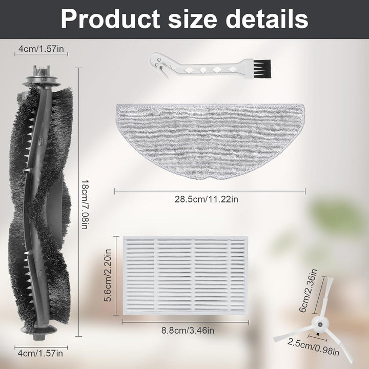 Ersatzteil-Zubehör-Set für Vyzzle D10 / Laresar L10 / ILIFE V20 / Lydsto R1D Edge/Roidmi Eve Rook S