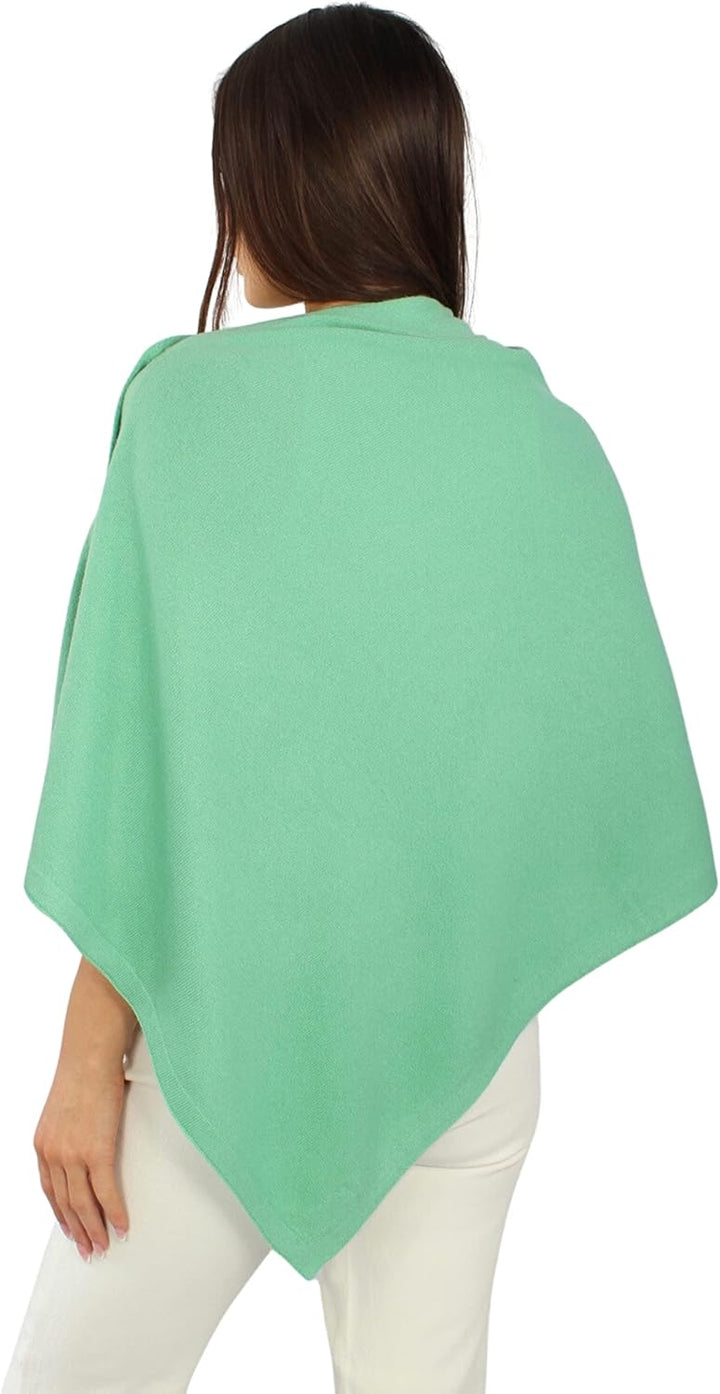 Win's Damen Poncho aus Kaschmirgemisch - Made in Italy Einheitsgrösse Apfelgrün, Einheitsgrösse Apfe