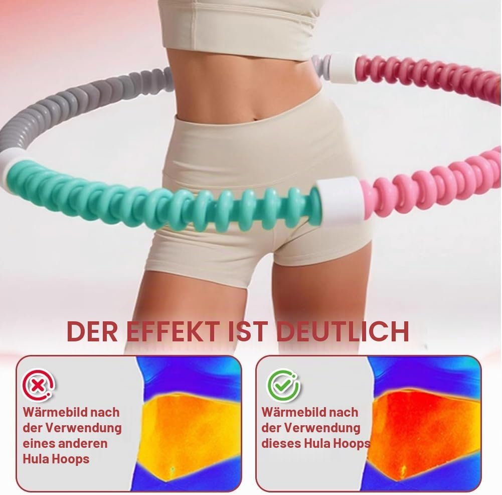 1,3kg Hula Hoop - Hula Hoop Reifen für Erwachsene Gewicht Hoola Hoop Fitness, Weiche Spring Hoop Hul
