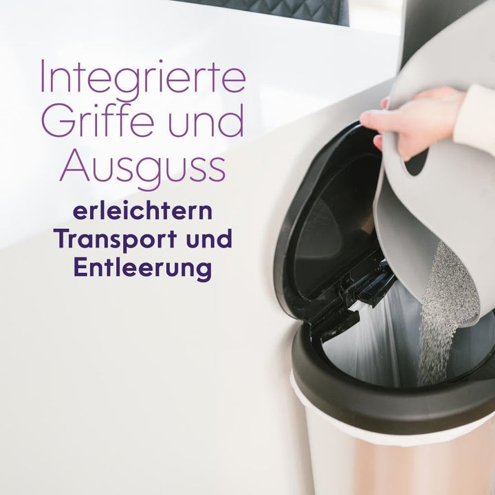 Litter Genie LitterBox Grey, Katzentoilette grau, Elegantes und praktisches Design, einfache Entleer