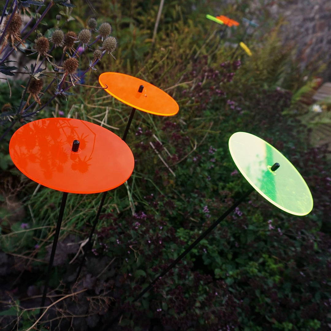Sonnenfänger 3er Set Grosse Sun Discs, 75cm hohe Garten Sonnen Scheiben Ornamente für Drinnen und Dr