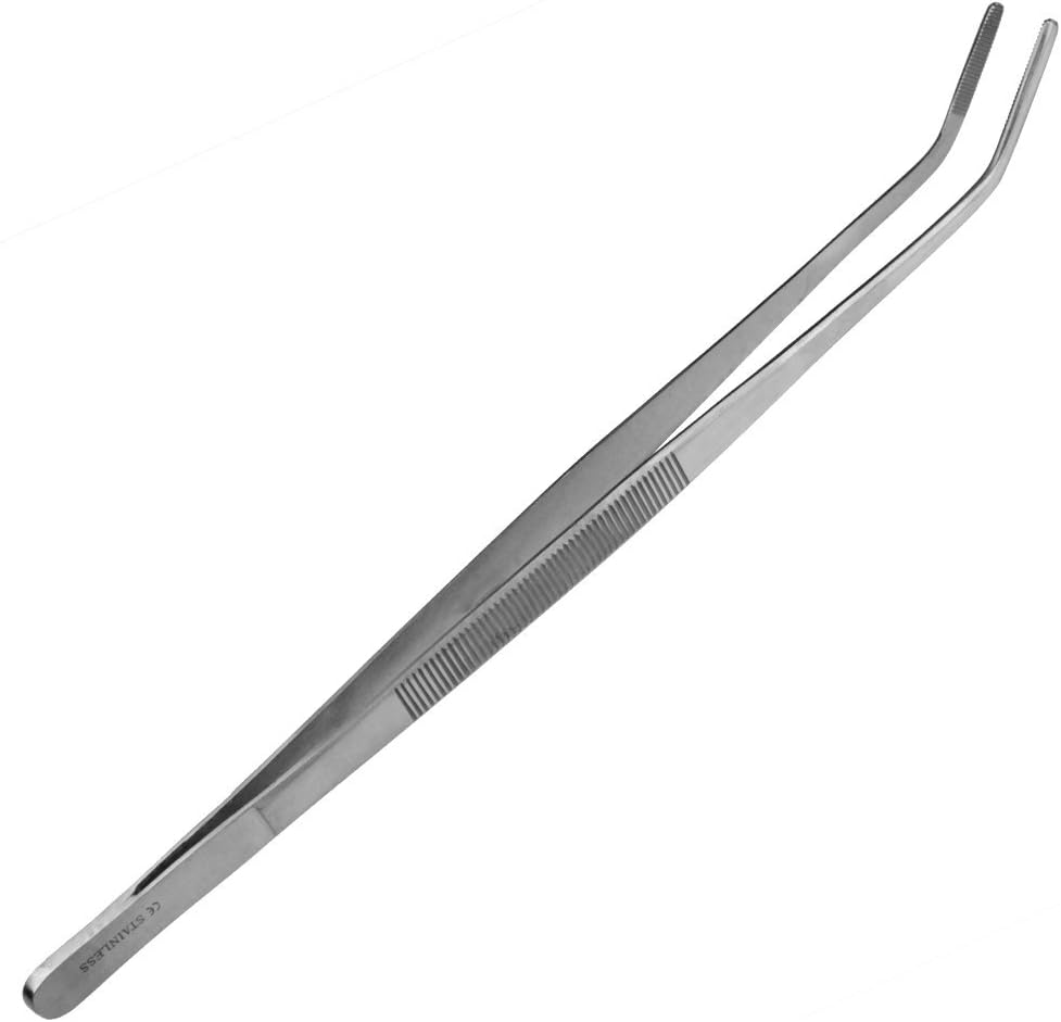 May - Set - 10 x Technische Pinzette gebogen - 30 cm - Modellbau Pinzette - Elektriker Pinzette - In