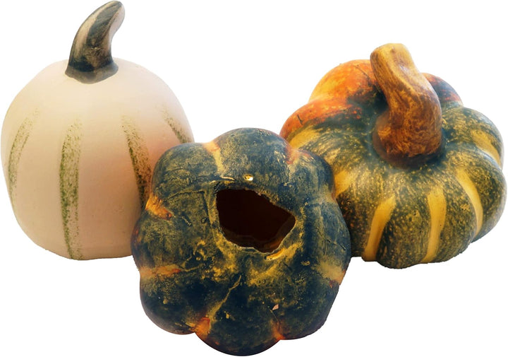 khevga Herbstdeko Zierkürbis Deko-Kürbisse aus Terracotta 12er Set