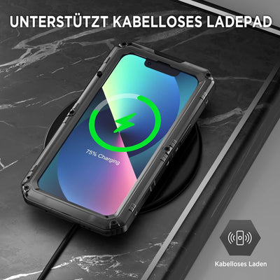 Beeasy für iPhone 13 Wasserdicht Outdoor Hülle (6,1"), Stossfest Panzerhülle Militär 360 Grad Schutz