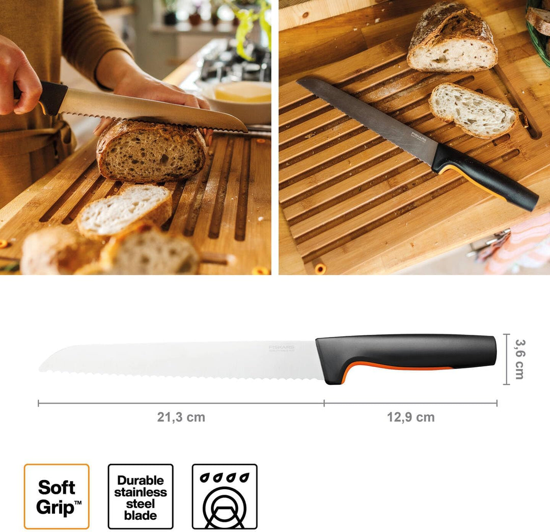 Fiskars Küchenmesser-Set, 5-teilig, Functional Form, Inklusive Kochmesser (gross), Gemüsemesser, Tom