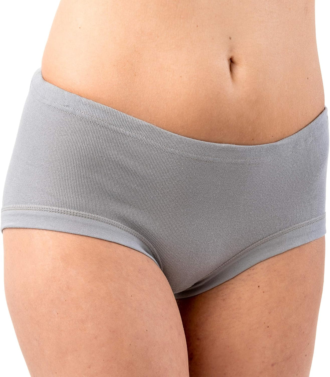 HERMKO 3er Pack Damen Taillenslip aus 100% Bio-Baumwolle mit Tunnelzug und elastischem Beinabschluss