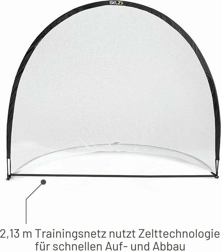 SKLZ Unisex-Adult Home Golf Driving Range Kit mit Netz, Golfbällen, Startrampe und Abschlägen, Schwa