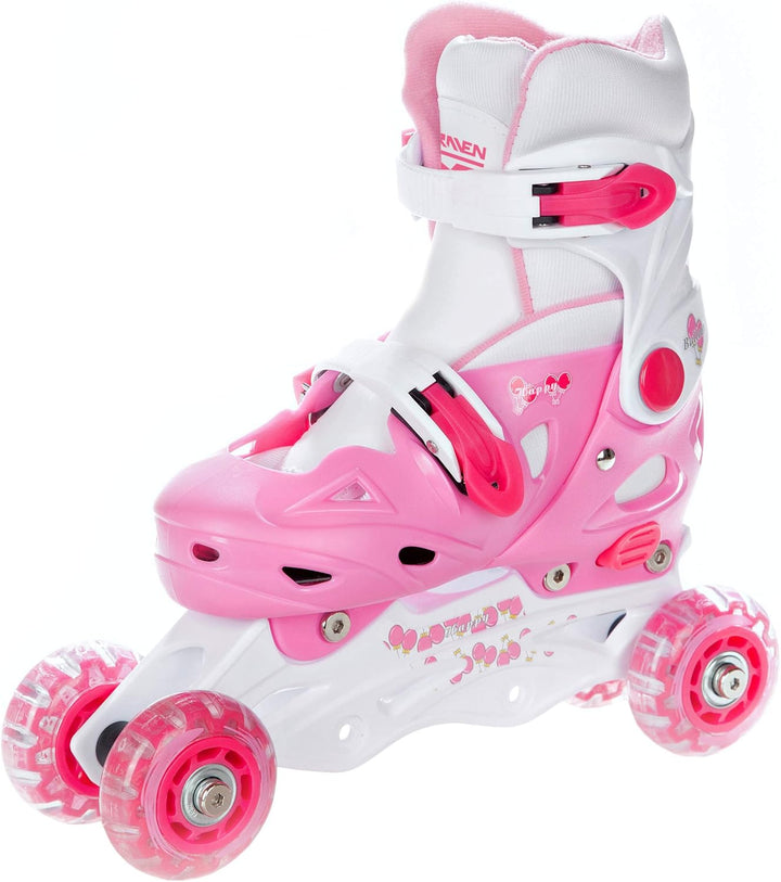 RAVEN 4in1 Inline Skates Triskates Rollschuhe Schlittschuhe Inliner für Kinder Mädchen Jungen verste
