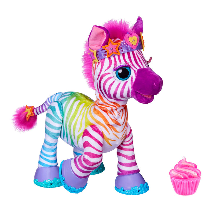 Hasbro furReal Zenya, Mein Regenbogen-Zebra, interaktives Tierchen Spielzeug für Mädchen und Jungen