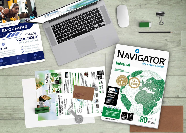 Navigator Universal Kopierpapier 80g/m² A4, weiss, Karton zu 2.500 Blatt (5x500 Blatt) Single, Singl