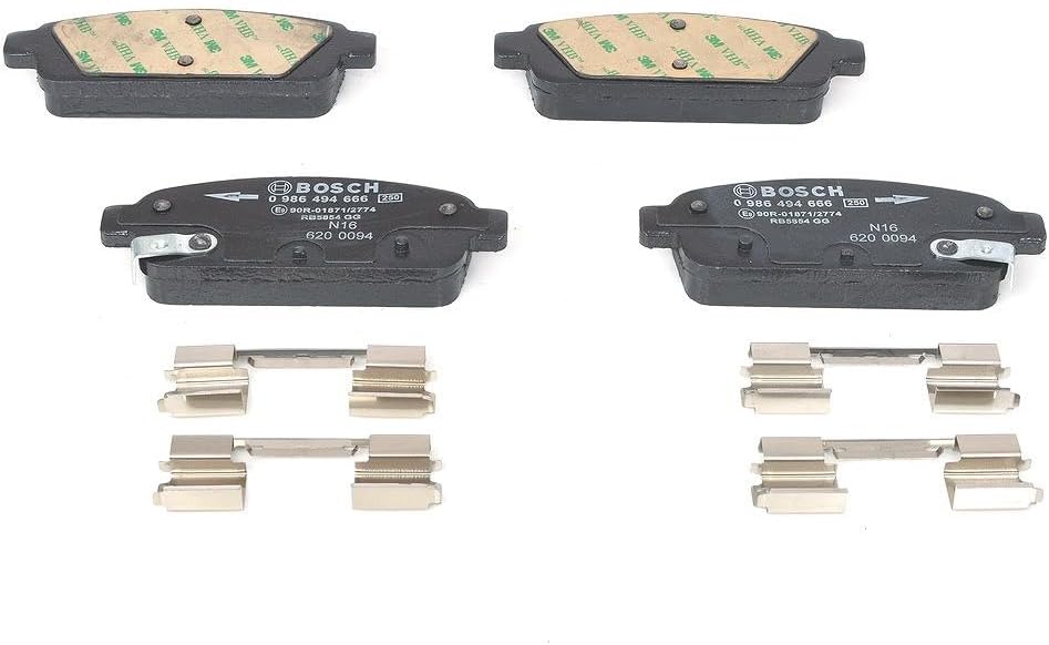 Bosch BP1661 Bremsbeläge - Hinterachse - ECE-R90 Zertifizierung - vier Bremsbeläge pro Set