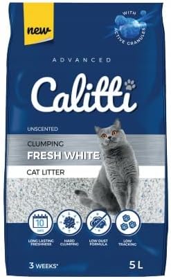 Calitti Fresh White Bentonit Katzenstreu 5L x 2