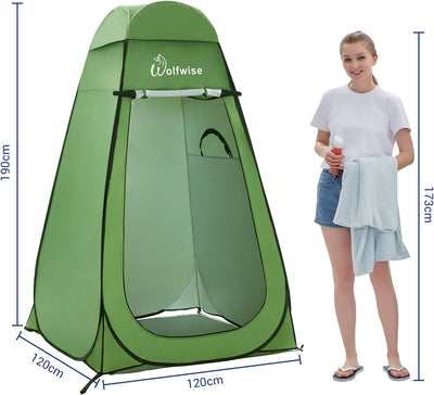 Wolfwise Pop up Umkleidezelt Toilettenzelt, Camping Duschzelt Mobile Outdoor Privatsphäre WC Zelt La