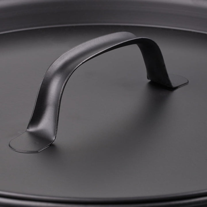 Relaxdays Ascheeimer mit Deckel, 19 Liter, runde Aschetonne mit Griffen, für Kohle & Asche, Kamin, O