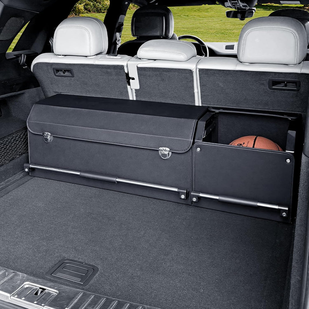 Auto Kofferraum Organizer mit Deckel – 2-in-1 Modulares XXL-Kofferraumtasche, Multifunktionaler Aufb