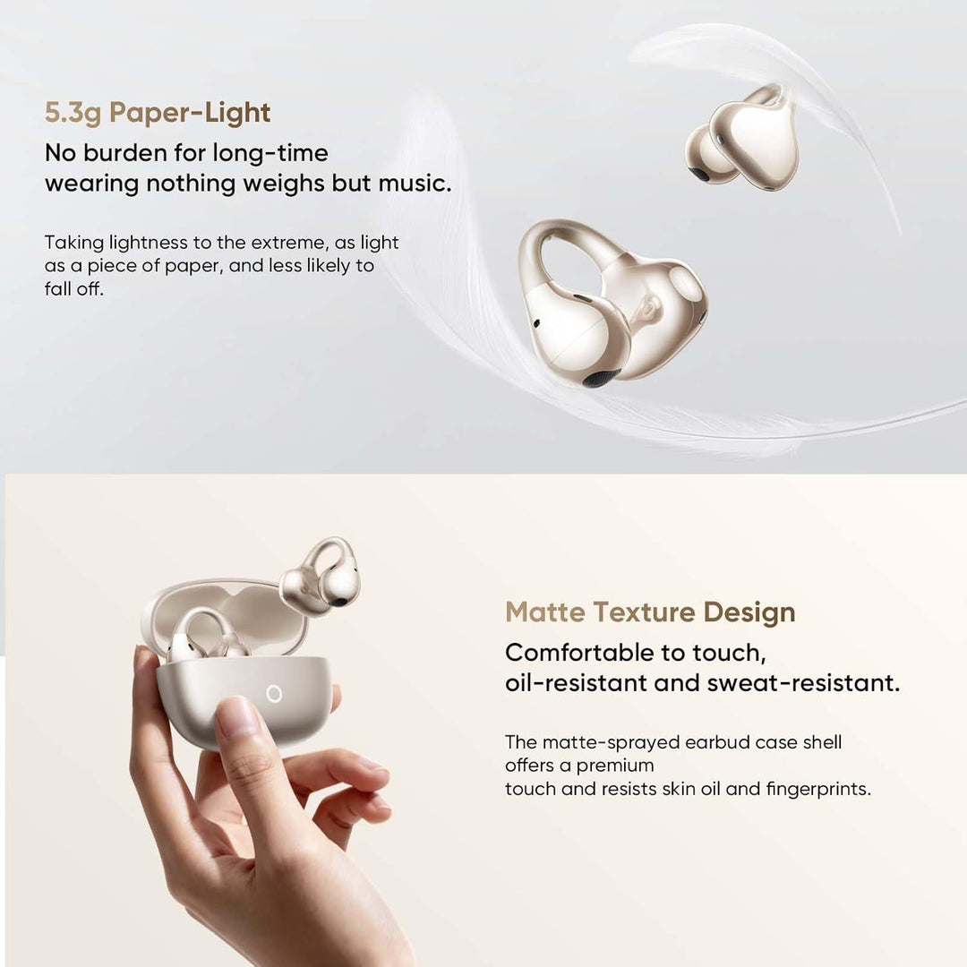 realme Buds Clip Leichte Open Ear Kopfhörer mit NextBass & 36h Spielzeit, IP55, AI-Übersetzer, Dual