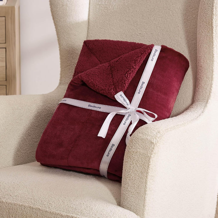 BEDSURE Kuscheldecke - Warm Sherpa Wolldecke & Sofadecke, Flauschig Sofaüberwurf Decke, Dicke Couchd