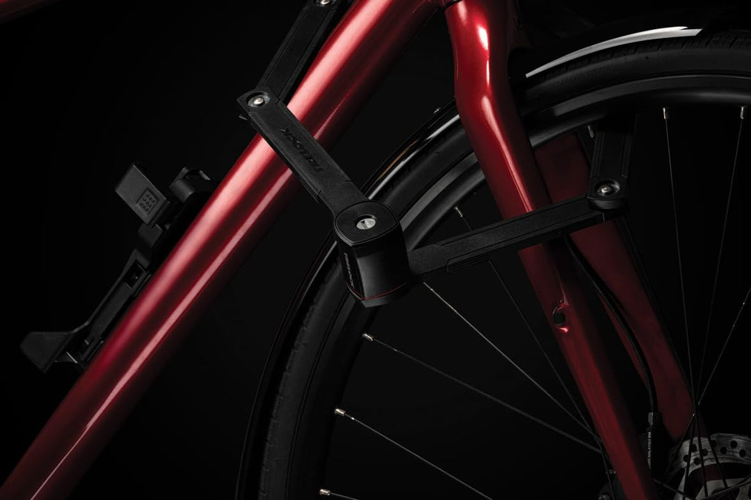 TRELOCK Faltschloss FS 380/85 TRIGO, 85 cm lang, inkl. X-Press-Halter, Sicherheitsstufe 9, Mit 2 Sch