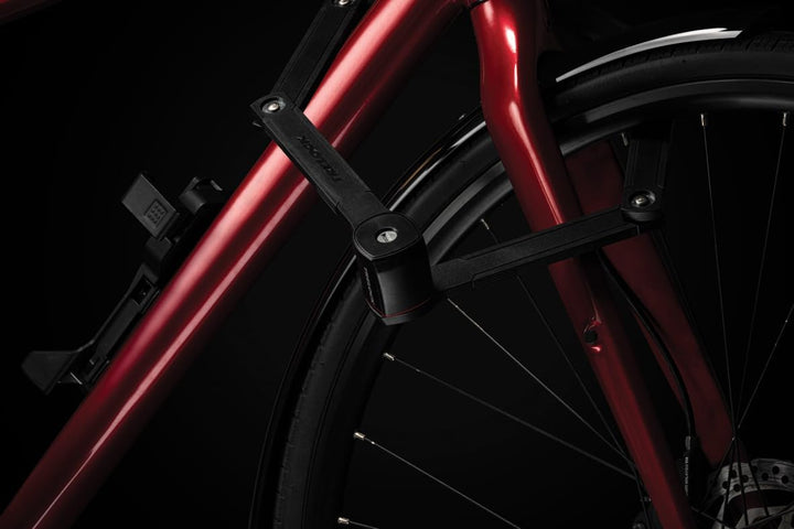 TRELOCK Faltschloss FS 380/85 TRIGO, 85 cm lang, inkl. X-Press-Halter, Sicherheitsstufe 9, Mit 2 Sch