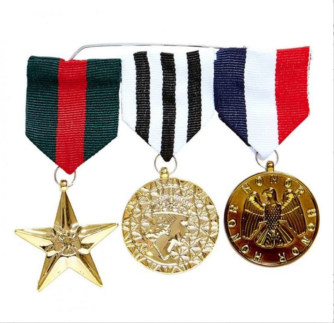 3 Ehrenmedaillen Gold Orden Auszeichnung Auszeichnung Abzeichen Militär Offizier Einheitsgrösse, Ein
