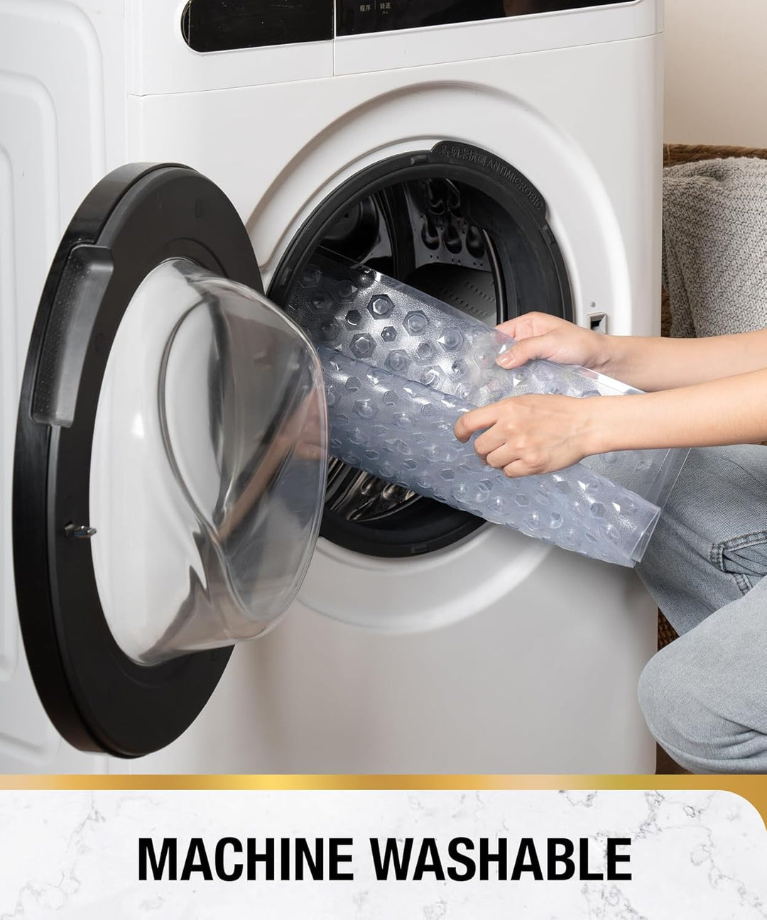 HITSLAM Duschmatte rutschfest, Antirutschmatte für die Dusche 60x60cm, Badewannenmatte mit Saugnäpfe