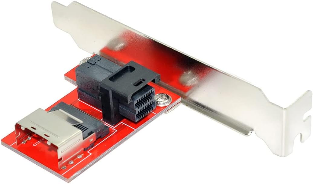 cablecc PCI-Express 4.0 Mini SAS SFF-8087 auf SAS HD SFF-8643 PCBA-Buchsenadapter mit Halterung SFF-