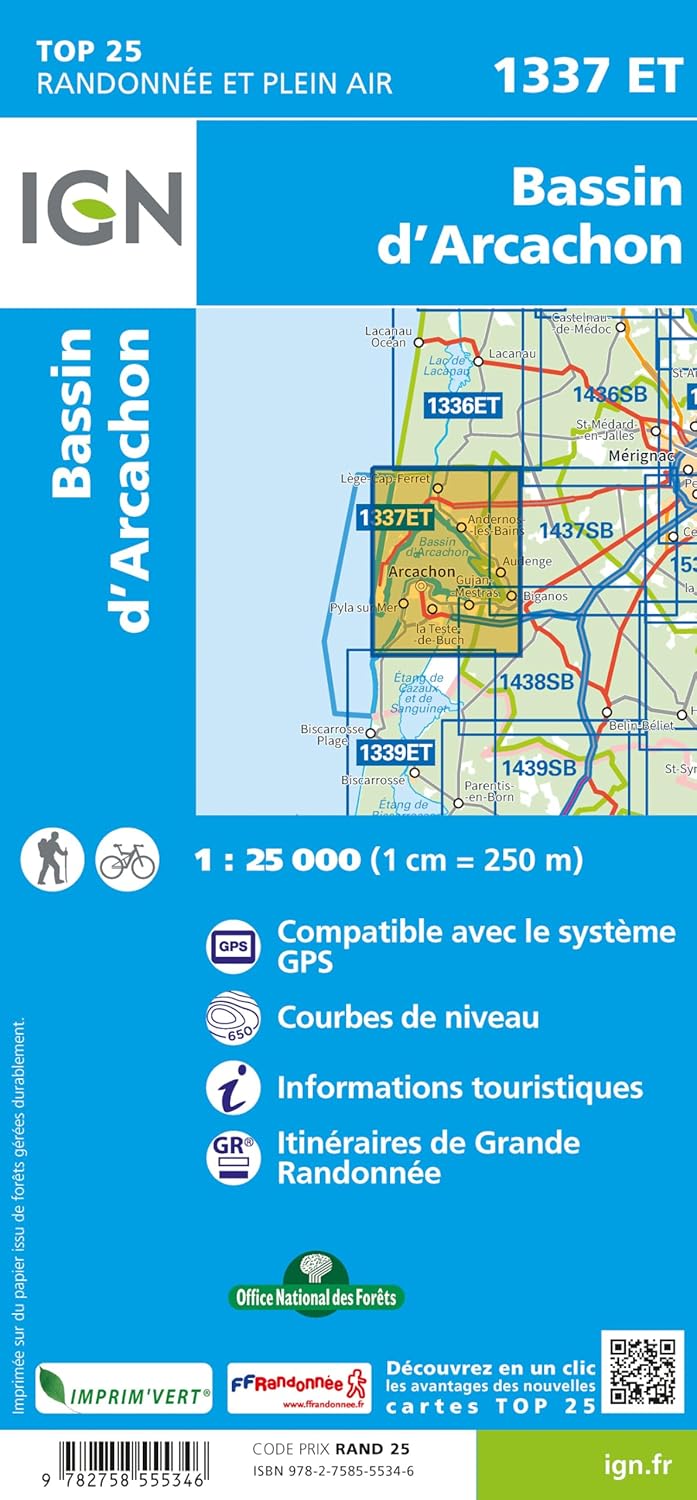 1337ET Bassin d'Archachon (TOP 25), Karte