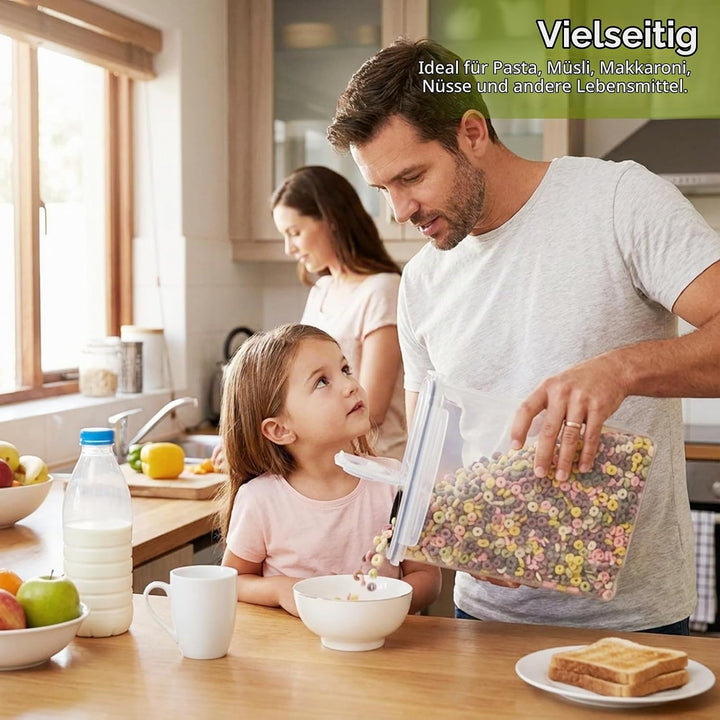 OTraki Vorratsdosen mit Luftdichtem Deckel 4L XXL | 4er Set, XXL Grösse, Luftdicht, Lebensmittelaufb
