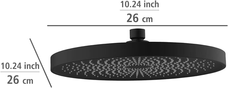 WENKO Softwater Duschkopf, Regenduschkopf, Universalbrause spritzarm und leise in der Funktion, Dusc