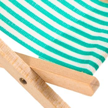 6Pcs Miniatur Strand Stuhl: Mini Holz Strandstuhl Liegestuhl Deko Puppen liegestuhl Strandkorb DIY Z