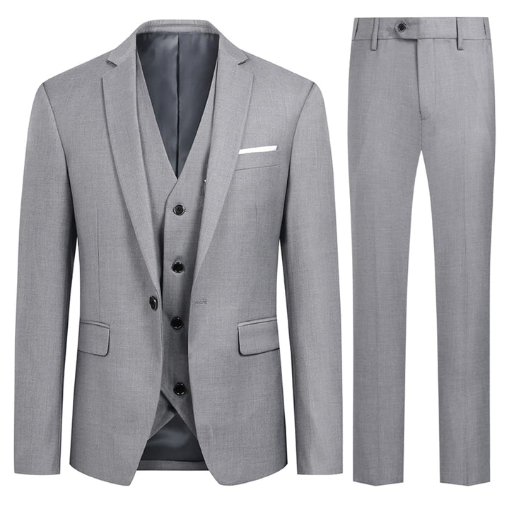 Allthemen Anzug Herren Slim Fit 3 Teilig Anzüge Modern Herrenanzug 3-Teilig Sakko Hose Weste für Bus