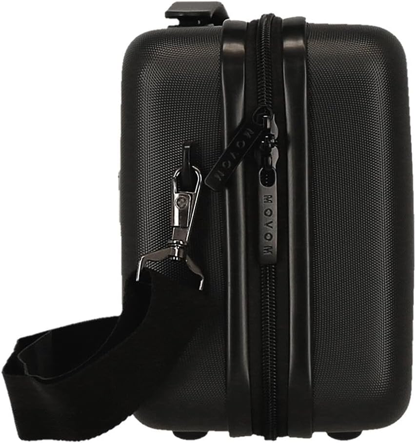 MOVOM Wood Trousse de Toilette cabine, bagage, intérieur à Deux compartiments, en ABS résistant et l