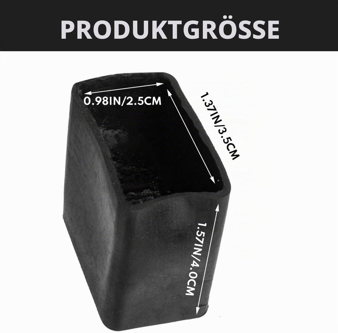 Operitacx Rutschfeste Leiter Fussmatten 4X3.5X2.5Cm Gummi Schutzhülle Für Stehleiter Leitern Füsse S