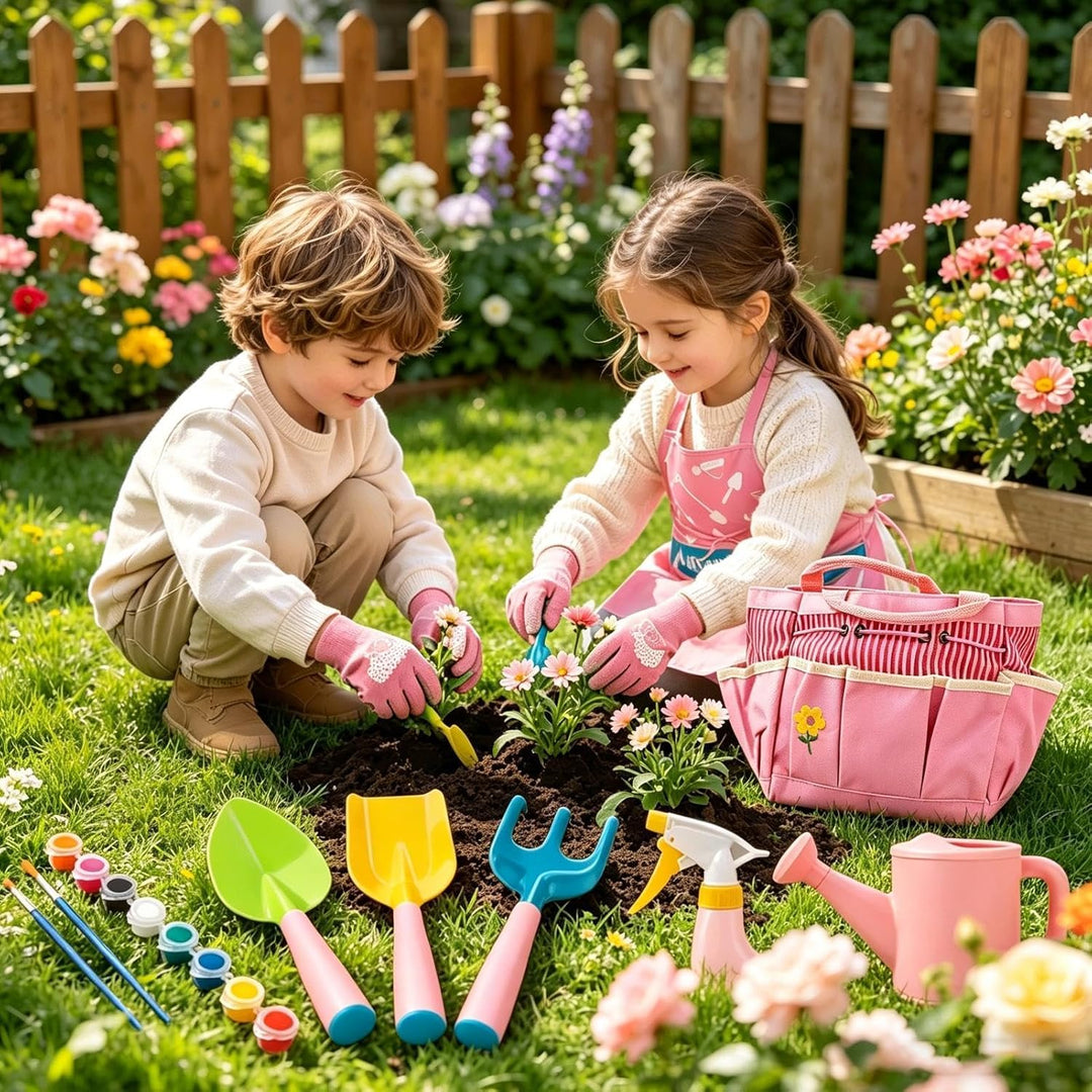 Generisch Garten-Set für Kinder Ergonomische Harke Handschuhe Schaufel | Outdoor-Spielzeug Gärtner-S