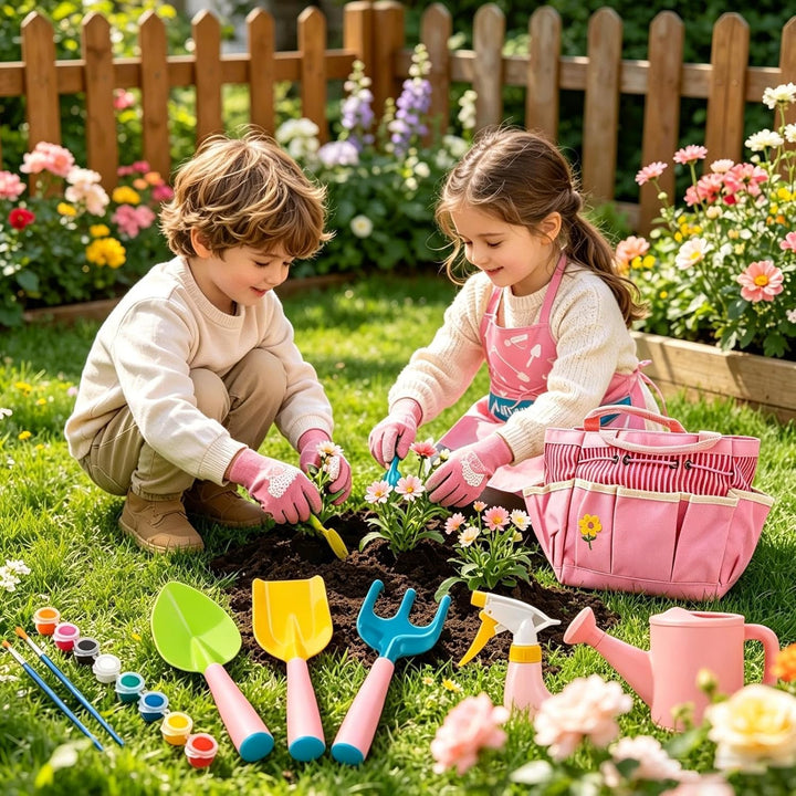 Generisch Garten-Set für Kinder Ergonomische Harke Handschuhe Schaufel | Outdoor-Spielzeug Gärtner-S