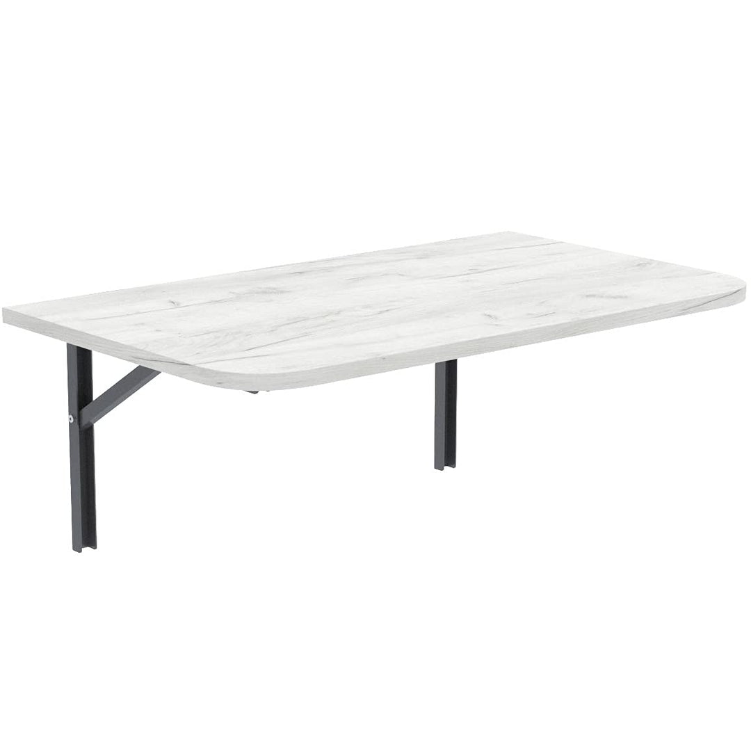 AKKE Klapptisch Wandklapptisch Esstisch - Klappbar Faltbar Platzsparend - Abgerundete Ecken - 100cm