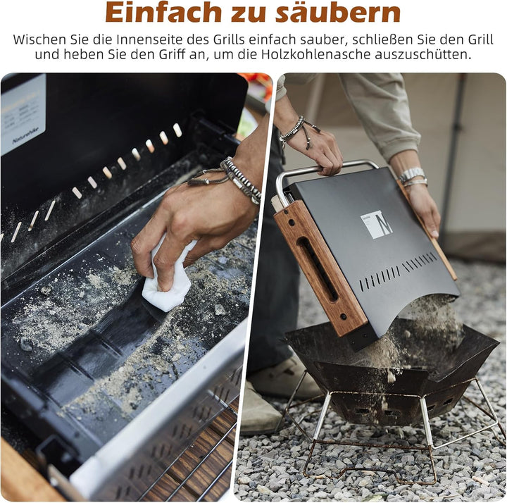 Naturehike Holzkohlegrill Klappgrill 50.2 x 32.8 x 33.5 cm Laptopgrill Portabel Mobil Campinggrill T