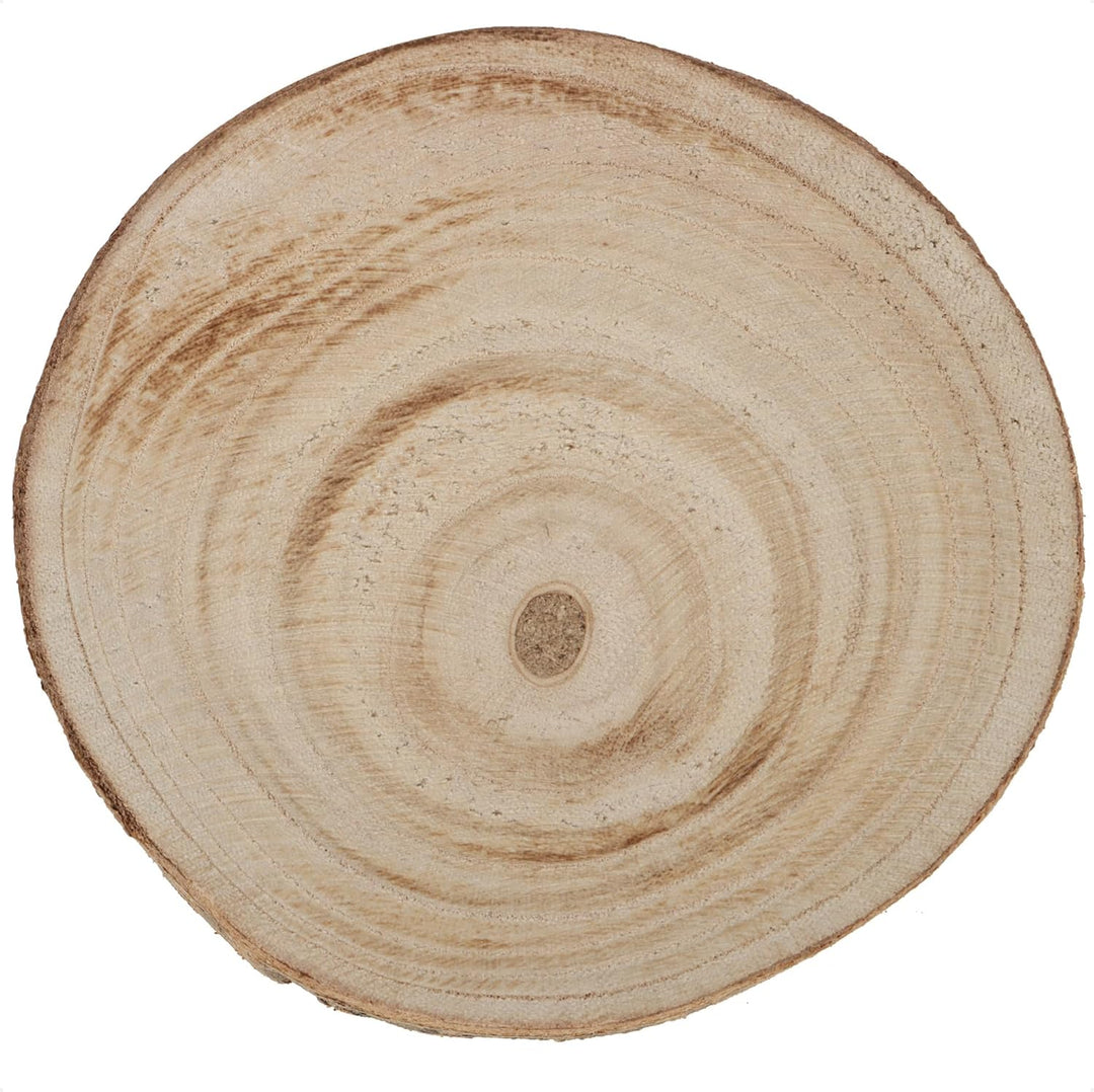 com-four® 8X Baumscheibe aus Vollholz mit Rinde - Dicke Holzscheibe zur Dekoration - Deko-Untersetze