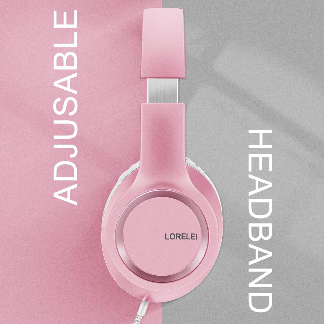 LORELEI X8 Over-Ear-Kopfhörer mit Mikrofon mit 1,45 m verwicklungsfreier Nylonschnur und 3,5-mm-Stec