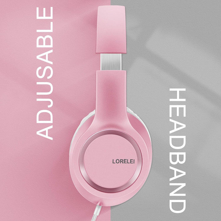 LORELEI X8 Over-Ear-Kopfhörer mit Mikrofon mit 1,45 m verwicklungsfreier Nylonschnur und 3,5-mm-Stec